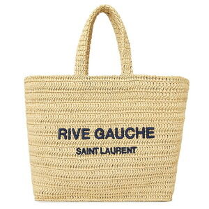 Saint Laurent Paris Rive Gauche Tote woven raffia Tan